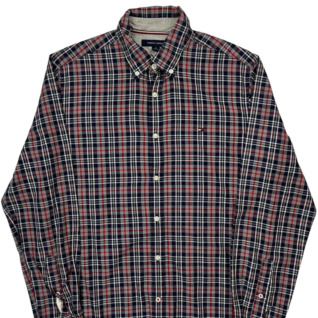 Tommy Hilfiger Checked Shirt - Medium Multicoloured Cotton - Image 4