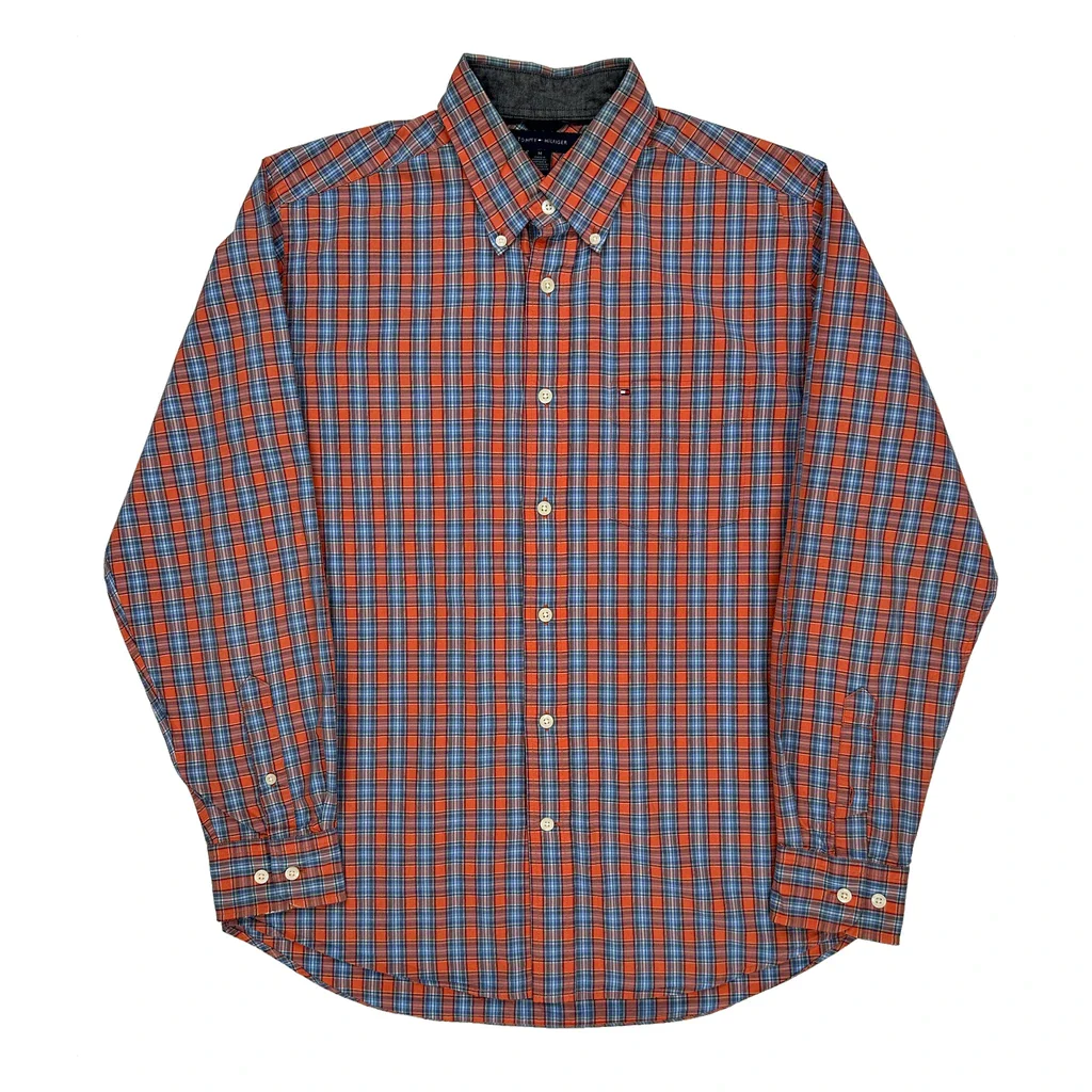 Tommy Hilfiger Checked Shirt - Medium Multicoloured Cotton