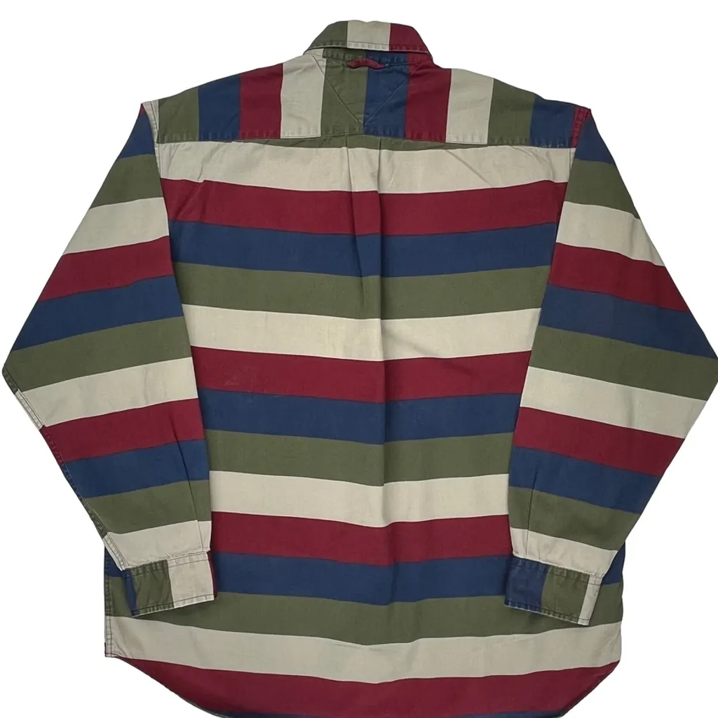 Tommy Hilfiger Striped Shirt - Medium Multicoloured Cotton - Image 6