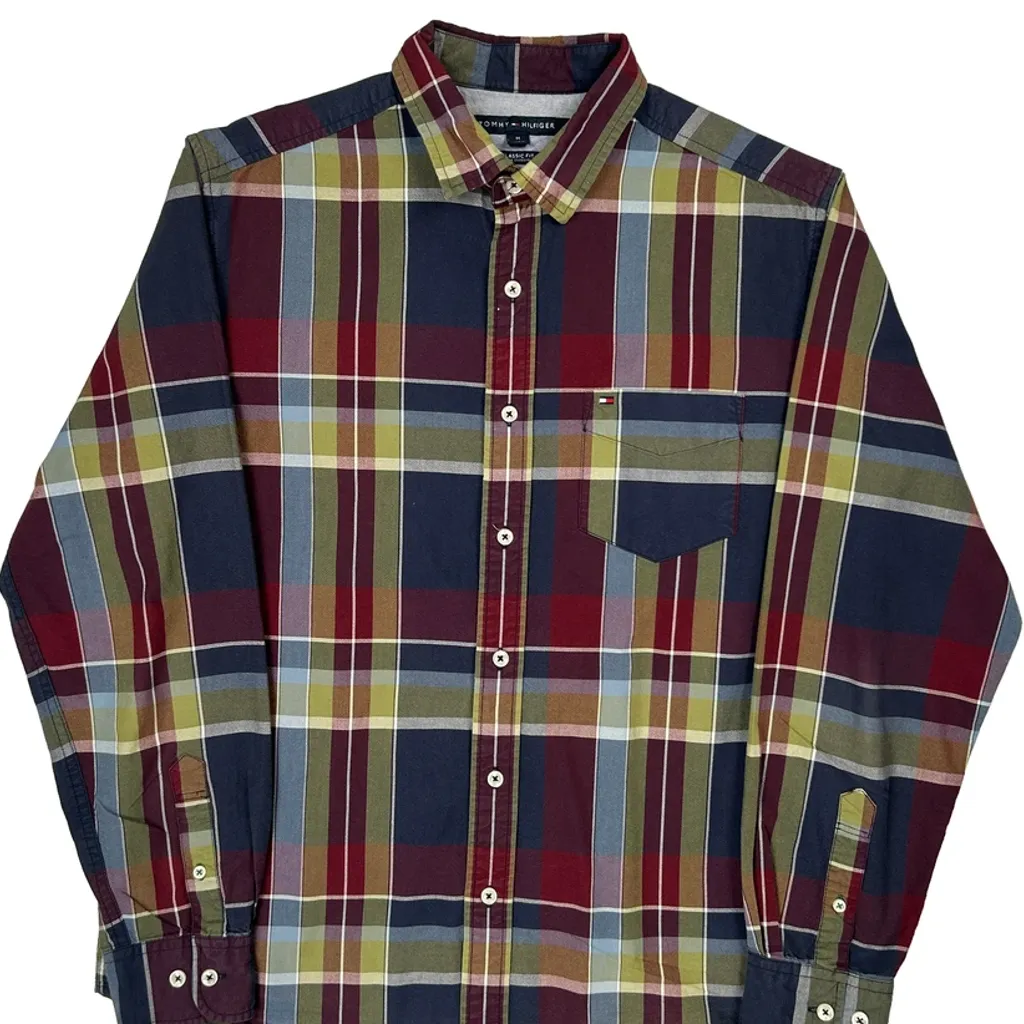 Tommy Hilfiger Checked Shirt - Medium Multicoloured Cotton - Image 5