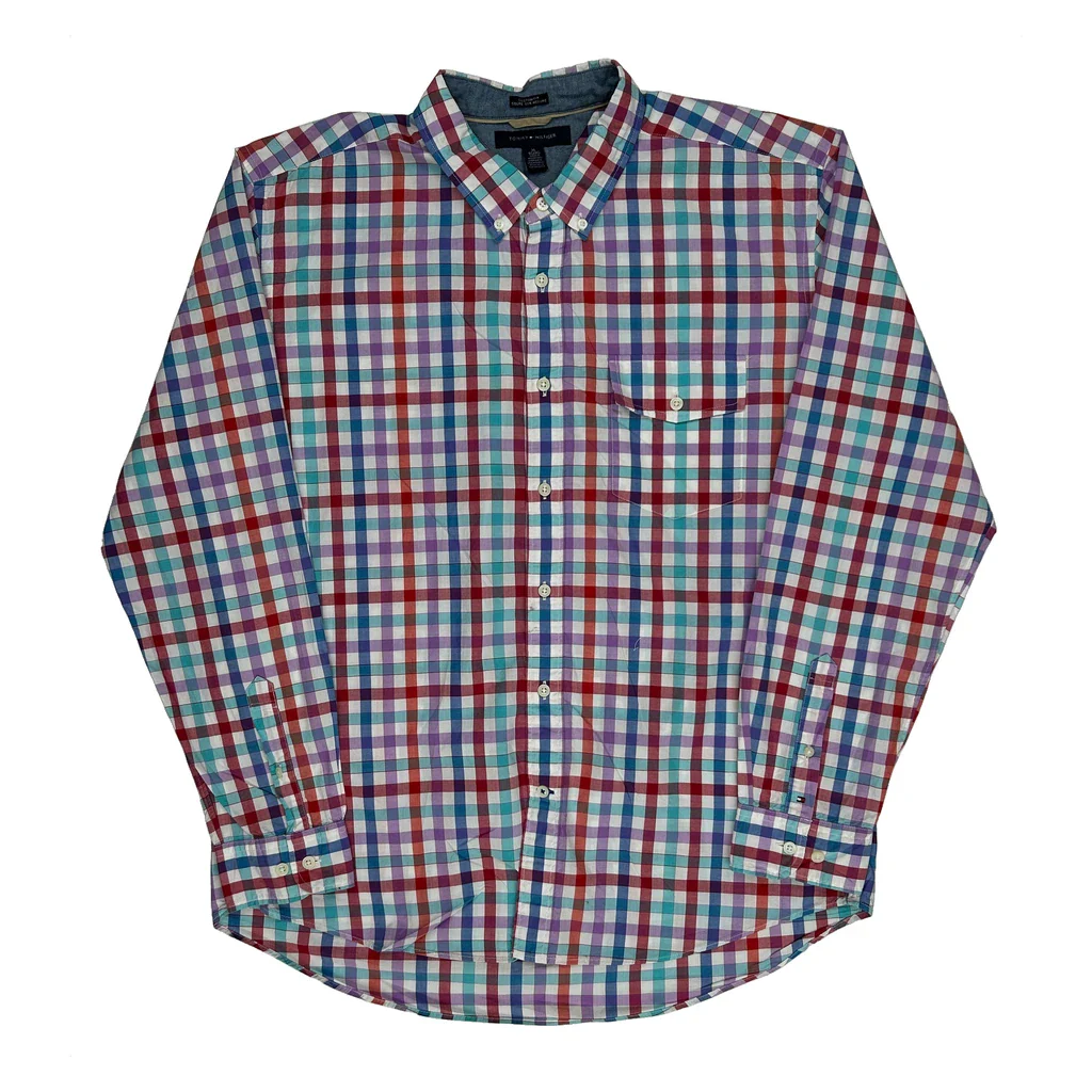 Tommy Hilfiger Checked Shirt - XL Multicoloured Cotton
