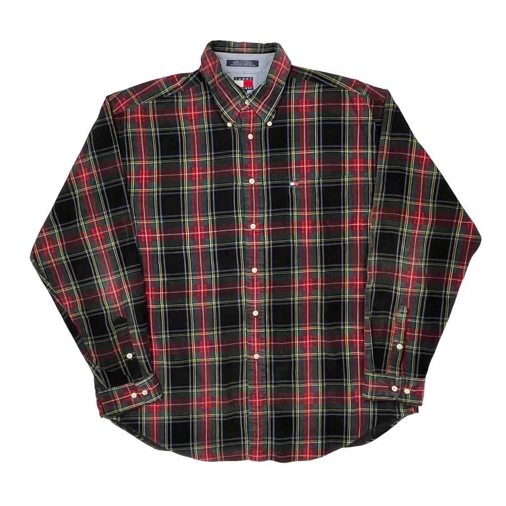 Tommy Hilfiger Checked Shirt - XL Multicoloured Cotton