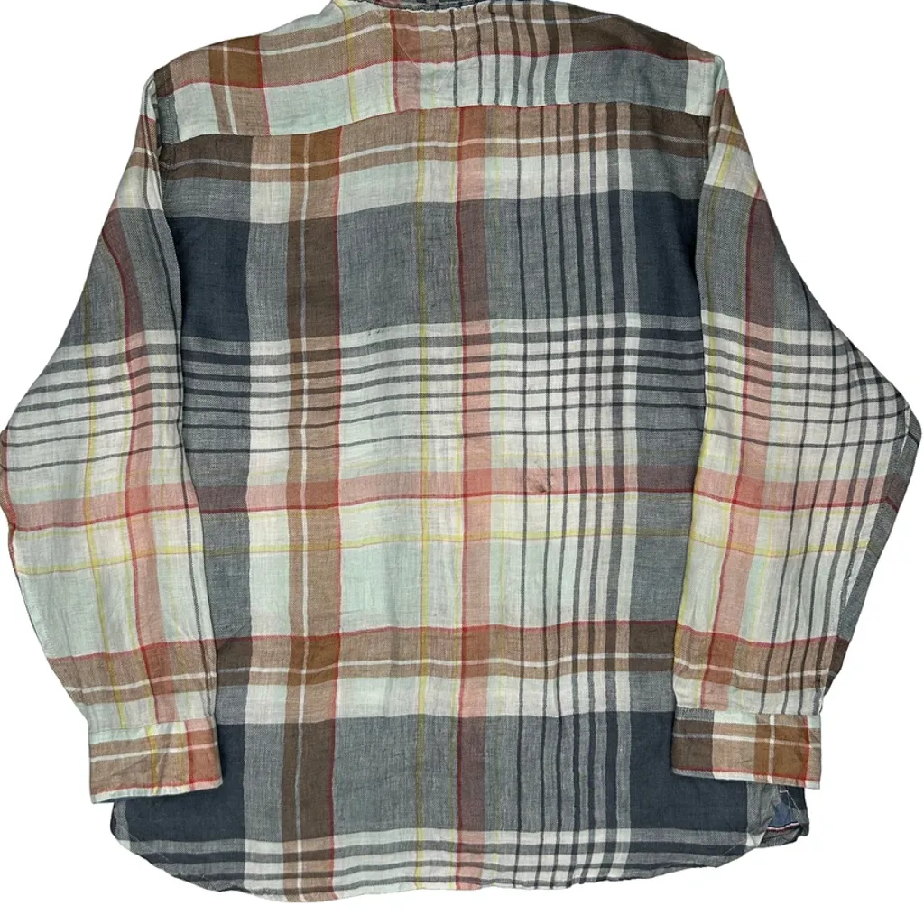 Tommy Hilfiger Checked Shirt - 2XL Multicoloured Linen - Image 7