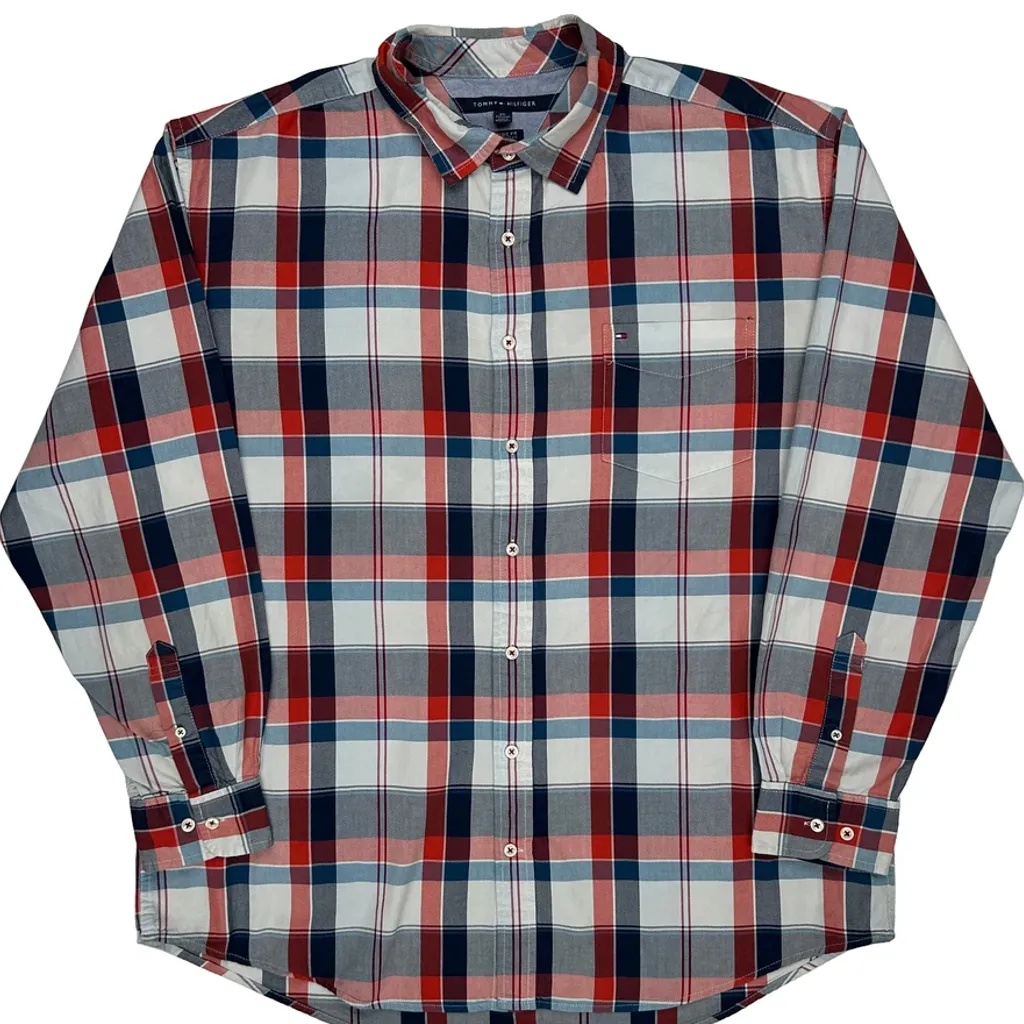 Tommy Hilfiger Checked Shirt - 2XL Multicoloured Cotton - Image 4