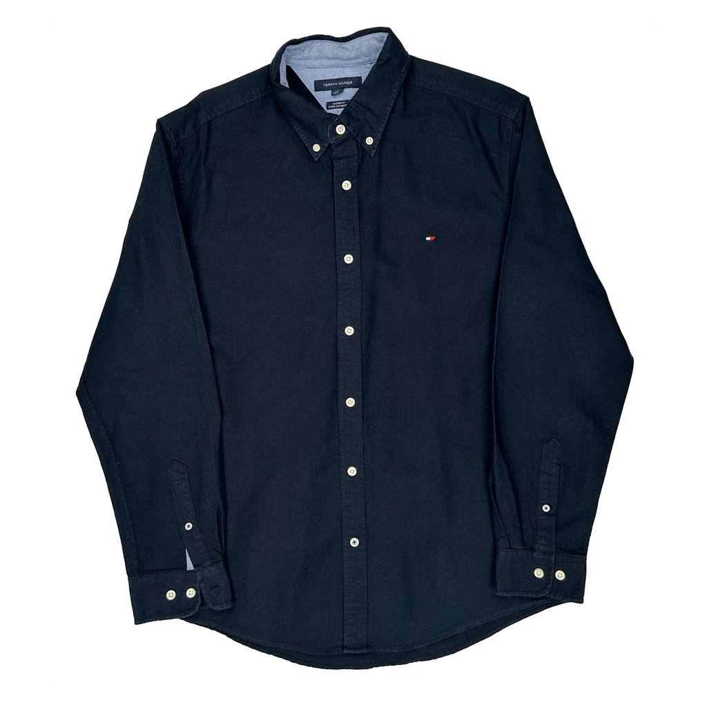 Tommy Hilfiger Shirt - Large Navy Cotton