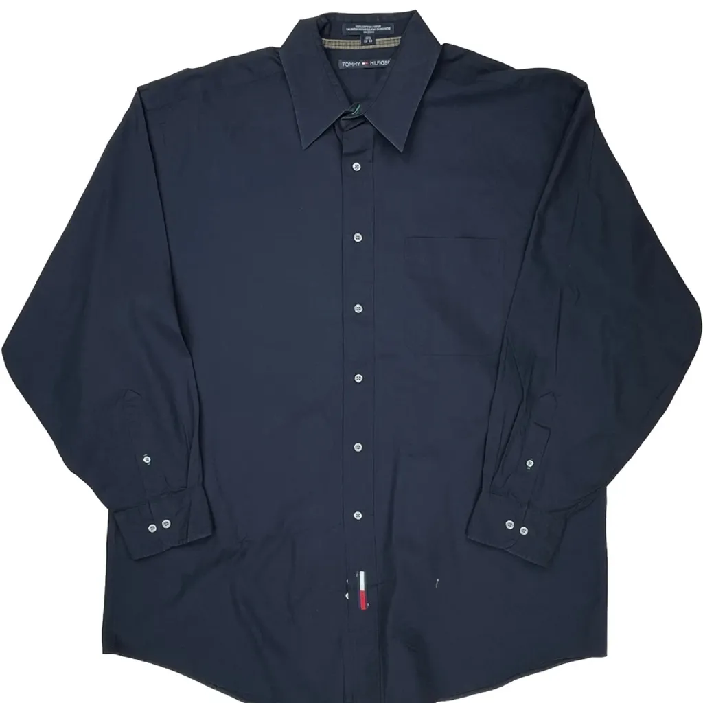 Tommy Hilfiger Shirt - Large Navy Cotton - Image 4