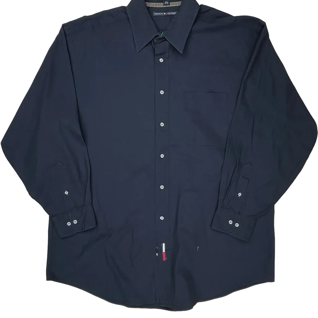 Tommy Hilfiger Shirt - Large Navy Cotton - Image 5