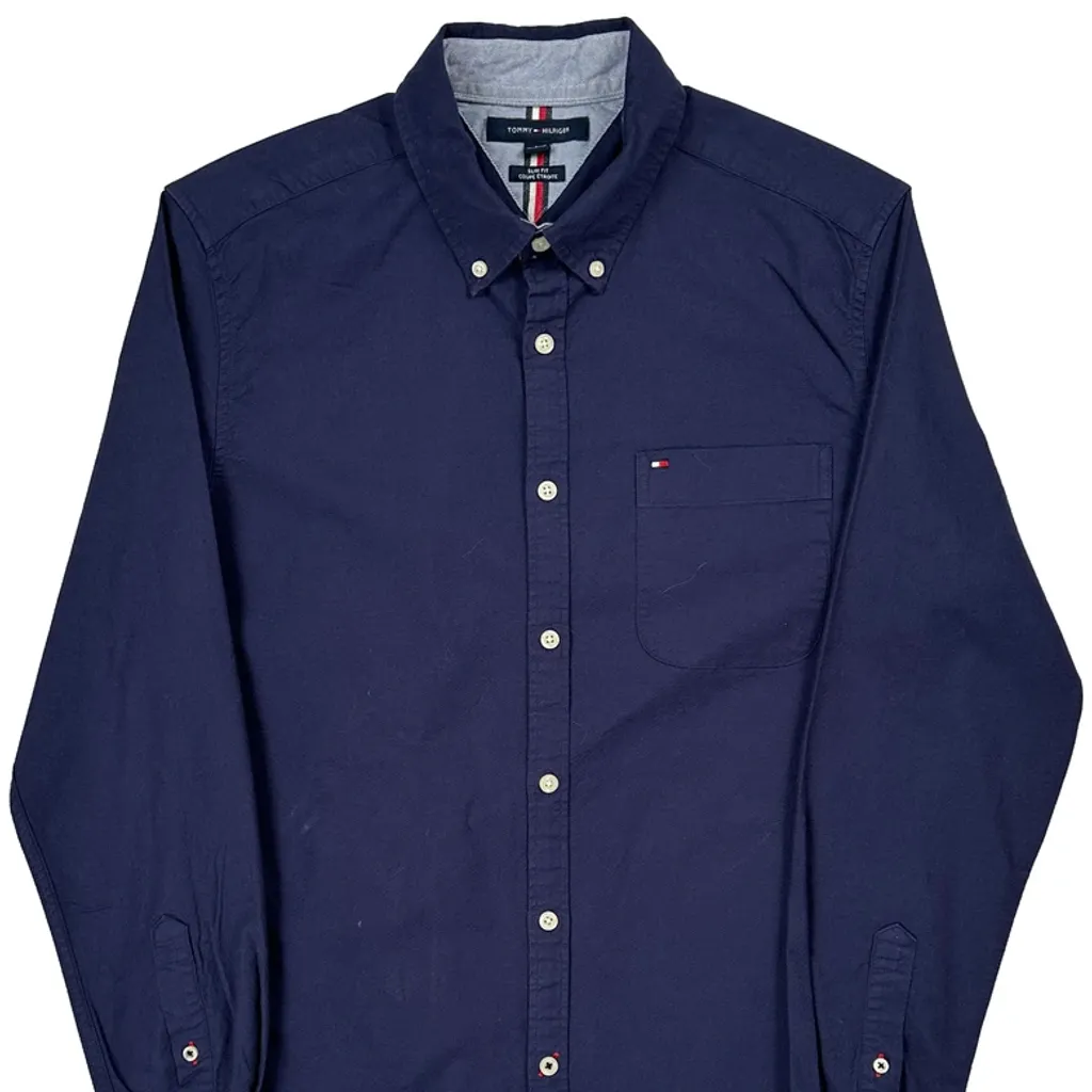 Tommy Hilfiger Slim Fit Shirt - Medium Navy Cotton - Image 4