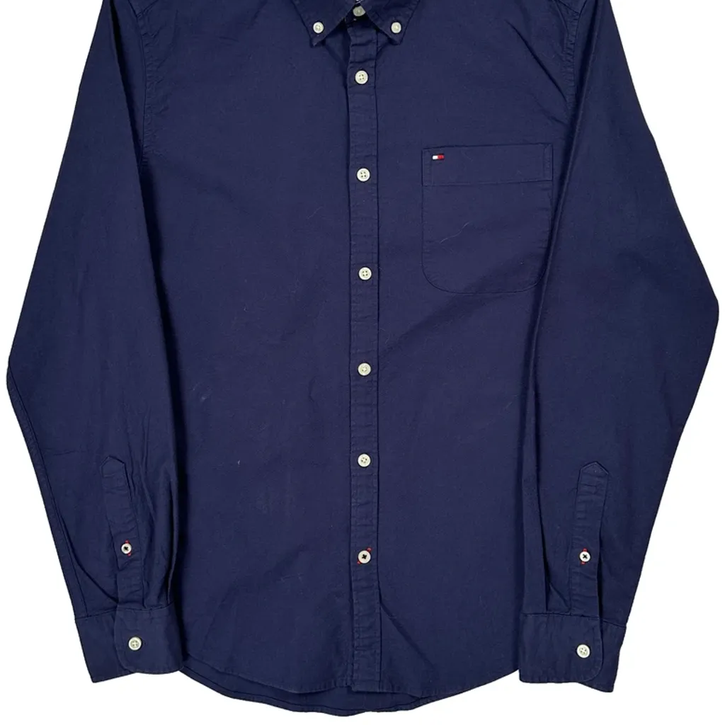 Tommy Hilfiger Slim Fit Shirt - Medium Navy Cotton - Image 5