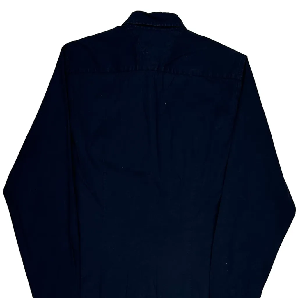 Tommy Hilfiger Slim Fit Shirt - Small Navy Cotton - Image 7