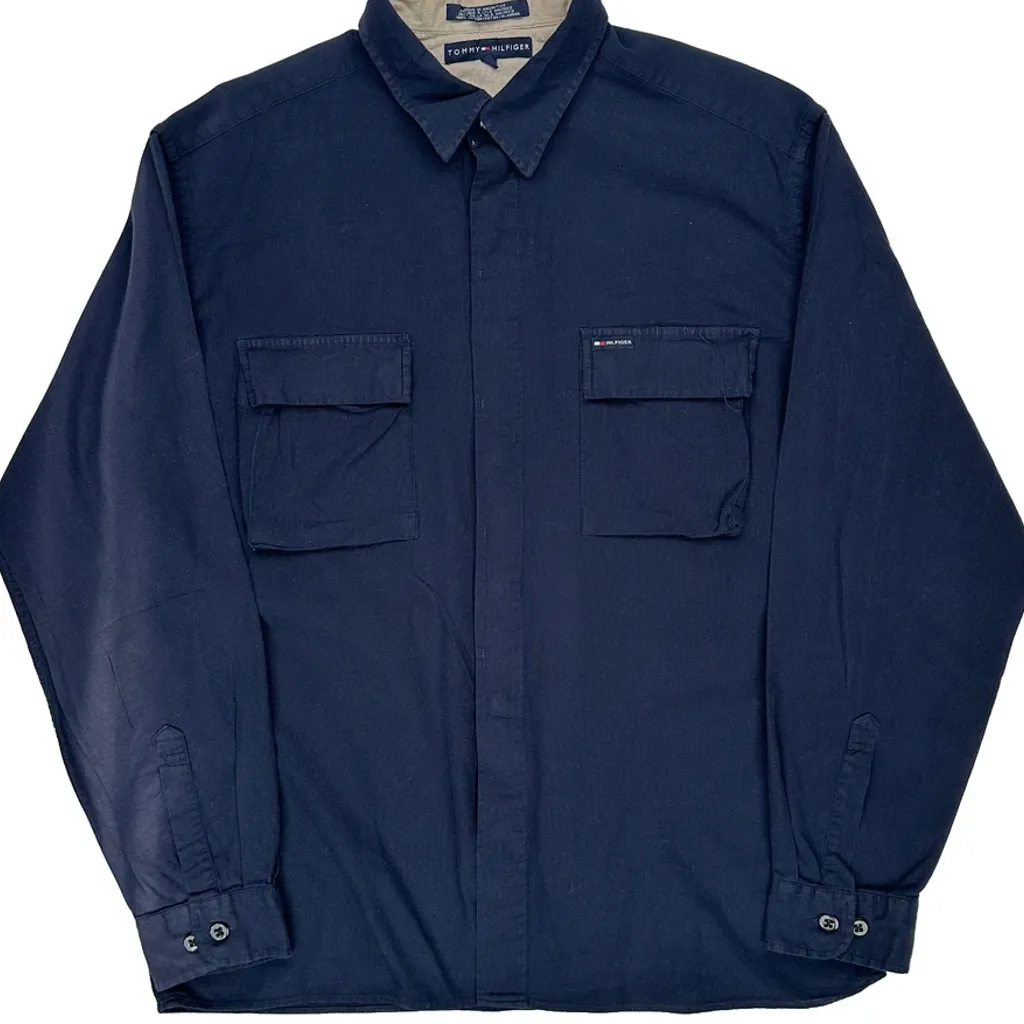 Tommy Hilfiger Shirt - XL Navy Cotton - Image 4