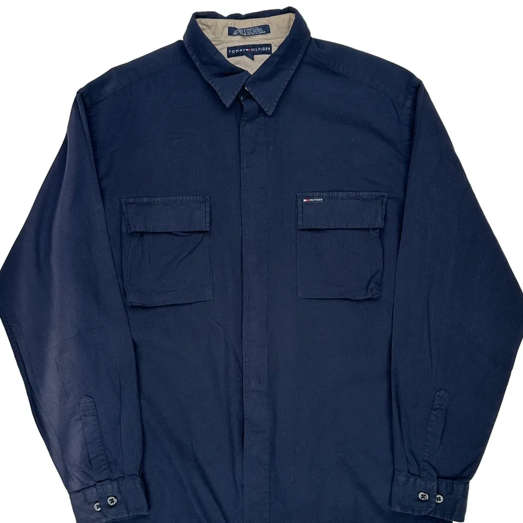 Tommy Hilfiger Shirt - XL Navy Cotton - Image 5