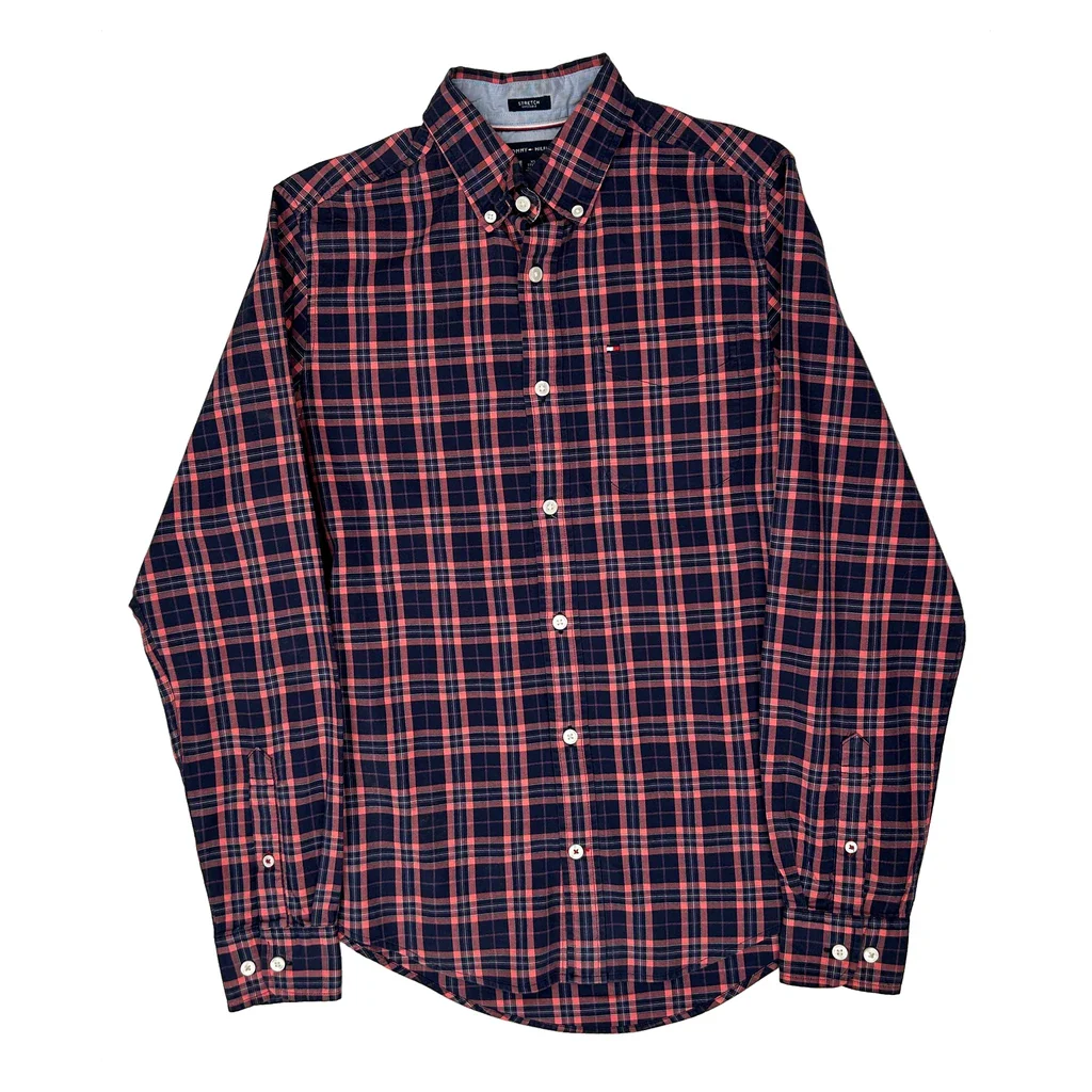 Tommy Hilfiger Checked Shirt - XS Navy Cotton