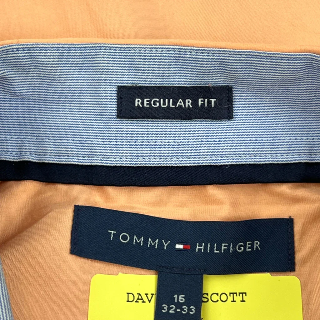 Tommy Hilfiger Shirt - Large Orange Cotton - Image 3