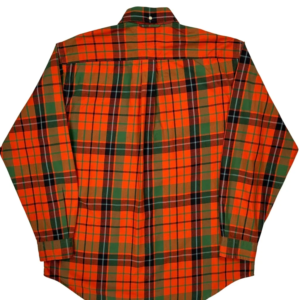 Tommy Hilfiger Checked Shirt - Medium Orange Cotton - Image 7
