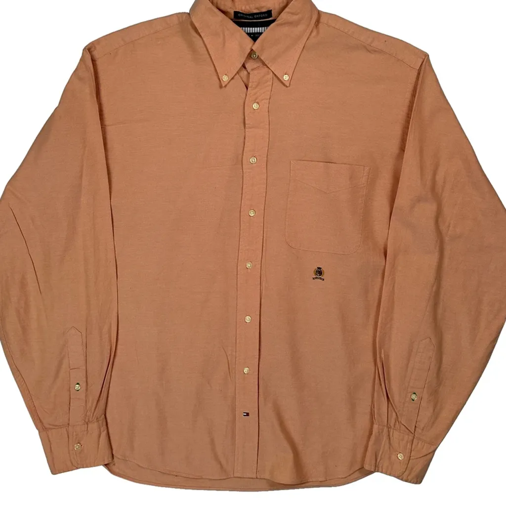 Tommy Hilfiger Shirt - XL Orange Cotton - Image 5