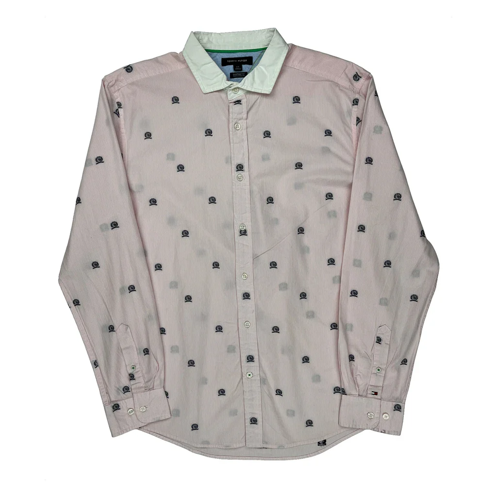 Tommy Hilfiger Shirt - Large Pink Cotton