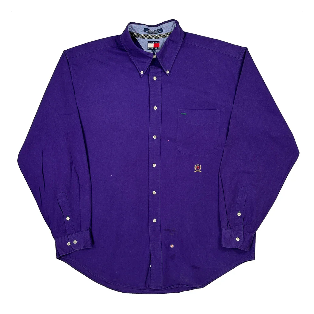 Tommy Hilfiger Shirt - XL Purple Cotton