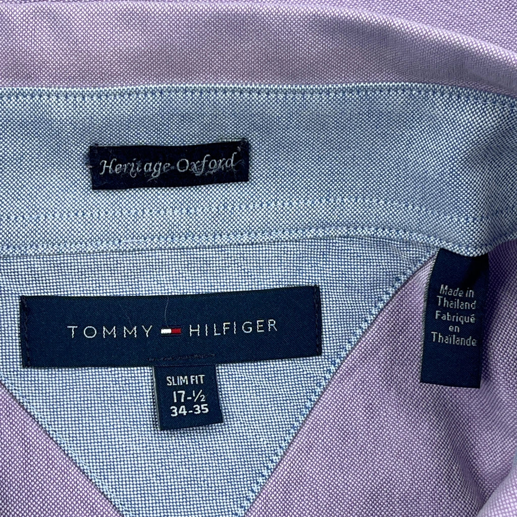 Tommy Hilfiger Slim Fit Shirt - XL Purple Cotton - Image 3