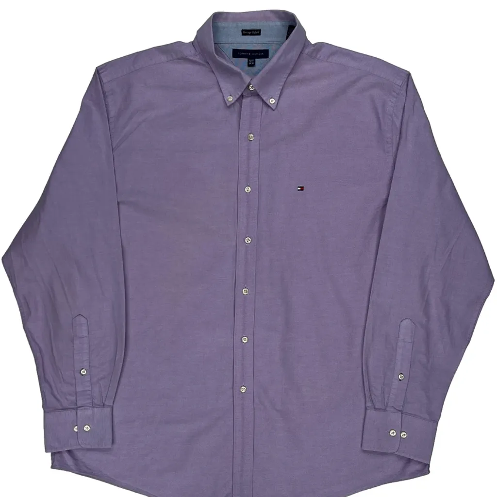 Tommy Hilfiger Slim Fit Shirt - XL Purple Cotton - Image 4