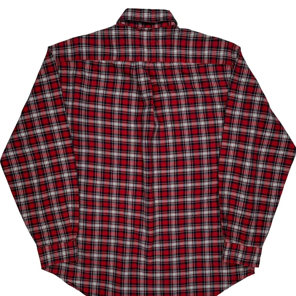 Tommy Hilfiger Checked Shirt - Large Red Cotton - Image 7