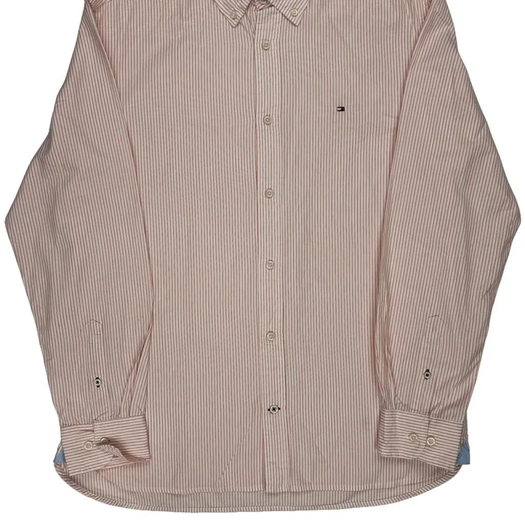 Tommy Hilfiger Striped Shirt - Large Red Cotton - Image 6