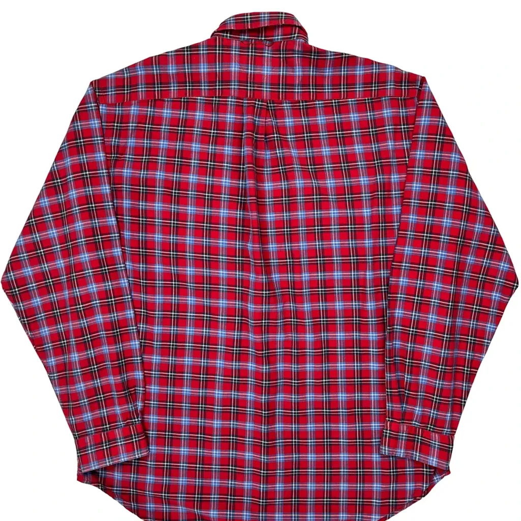Tommy Hilfiger Checked Shirt - Large Red Cotton - Image 7