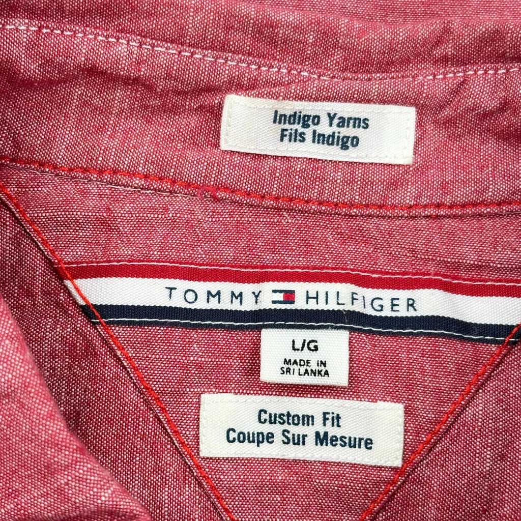 Tommy Hilfiger Shirt - Large Red Cotton - Image 3