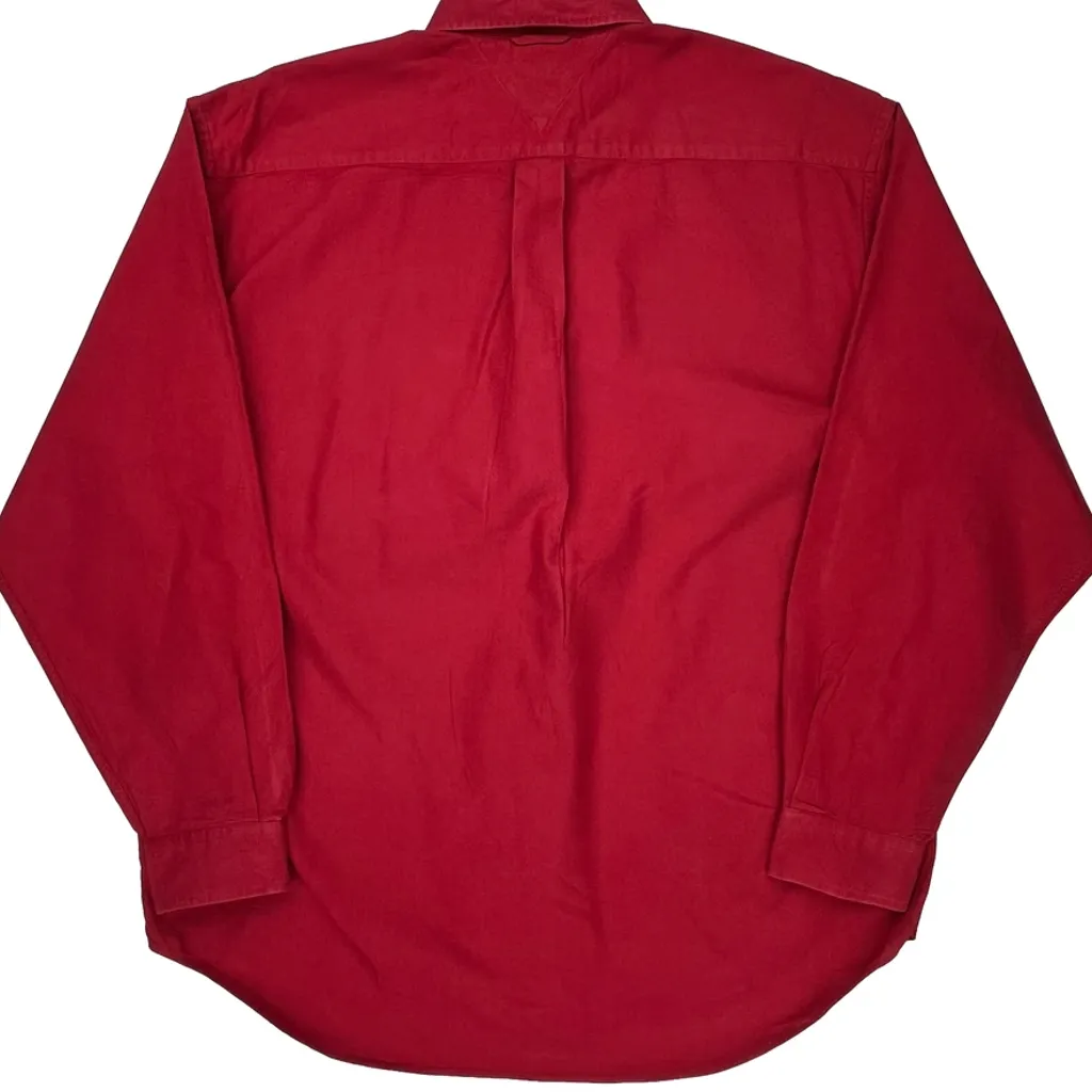 Tommy Hilfiger Shirt - Large Red Cotton - Image 7