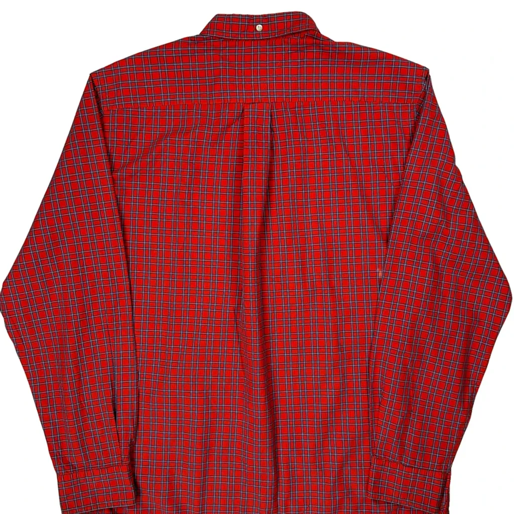 Tommy Hilfiger Checked Shirt - Large Red Cotton - Image 6