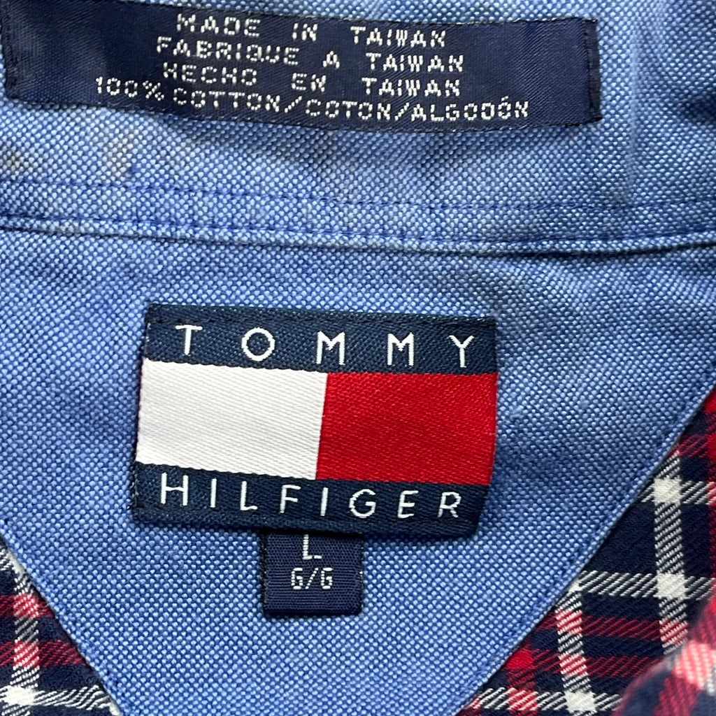 Tommy Hilfiger Checked Shirt - Large Red Cotton - Image 3