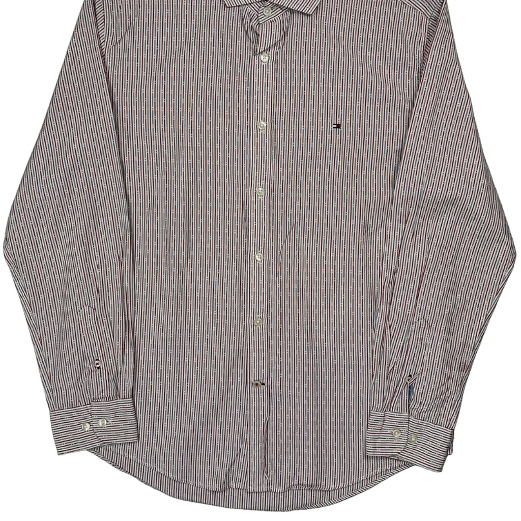 Tommy Hilfiger Striped Shirt - Large Red Cotton - Image 5