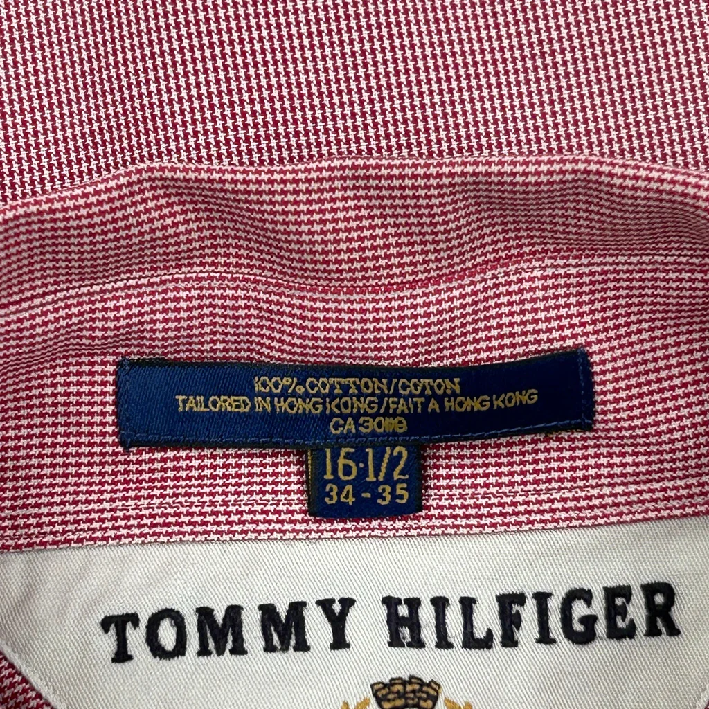 Tommy Hilfiger Shirt - Large Red Cotton - Image 3