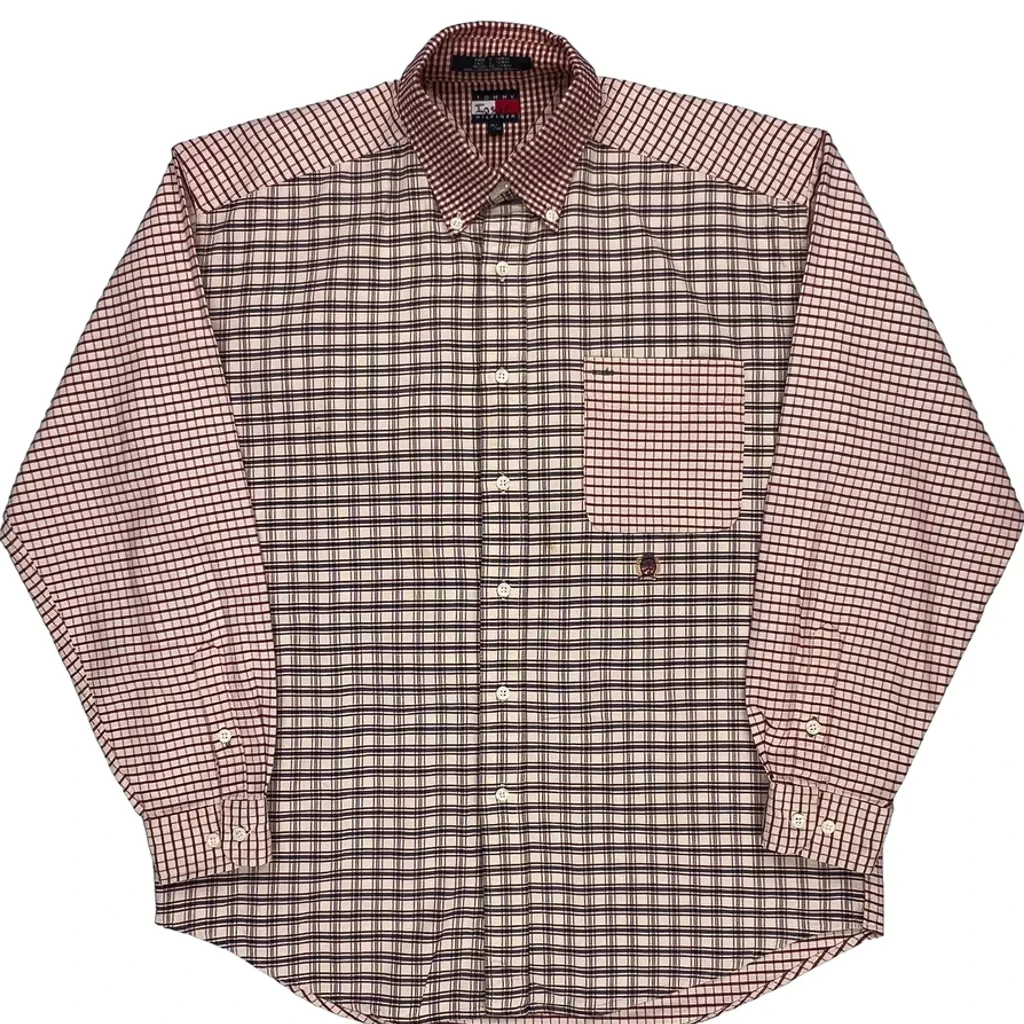 Tommy Hilfiger Checked Shirt - Medium Red Cotton - Image 4