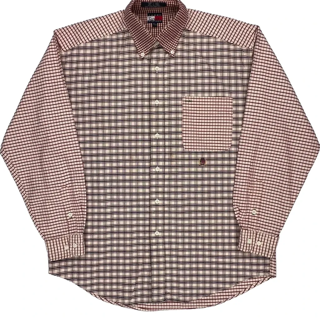 Tommy Hilfiger Checked Shirt - Medium Red Cotton - Image 5