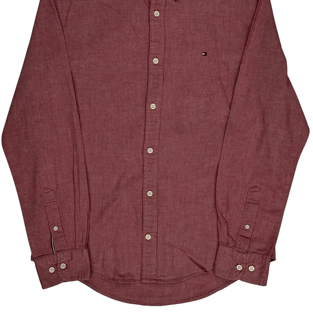 Tommy Hilfiger Shirt - Medium Red Cotton - Image 4
