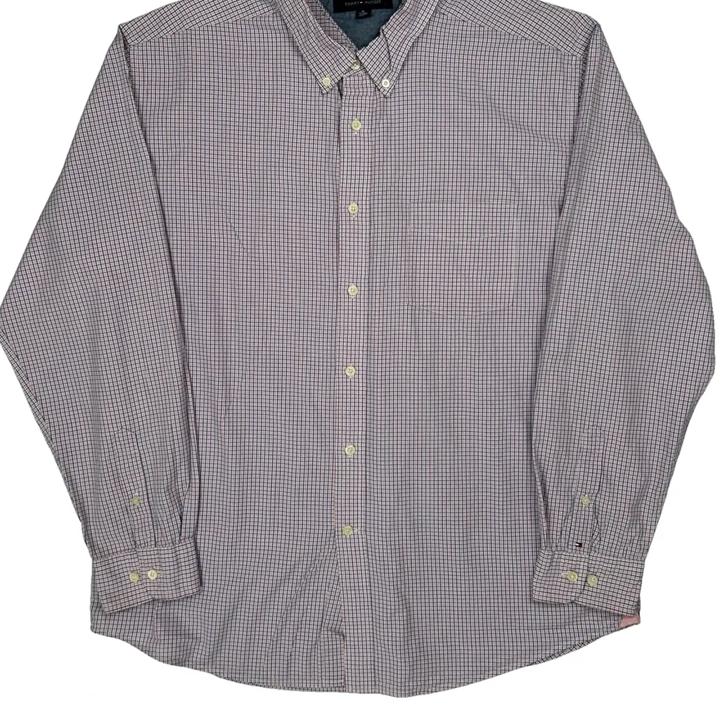 Tommy Hilfiger Checked Shirt - XL Red Cotton - Image 5