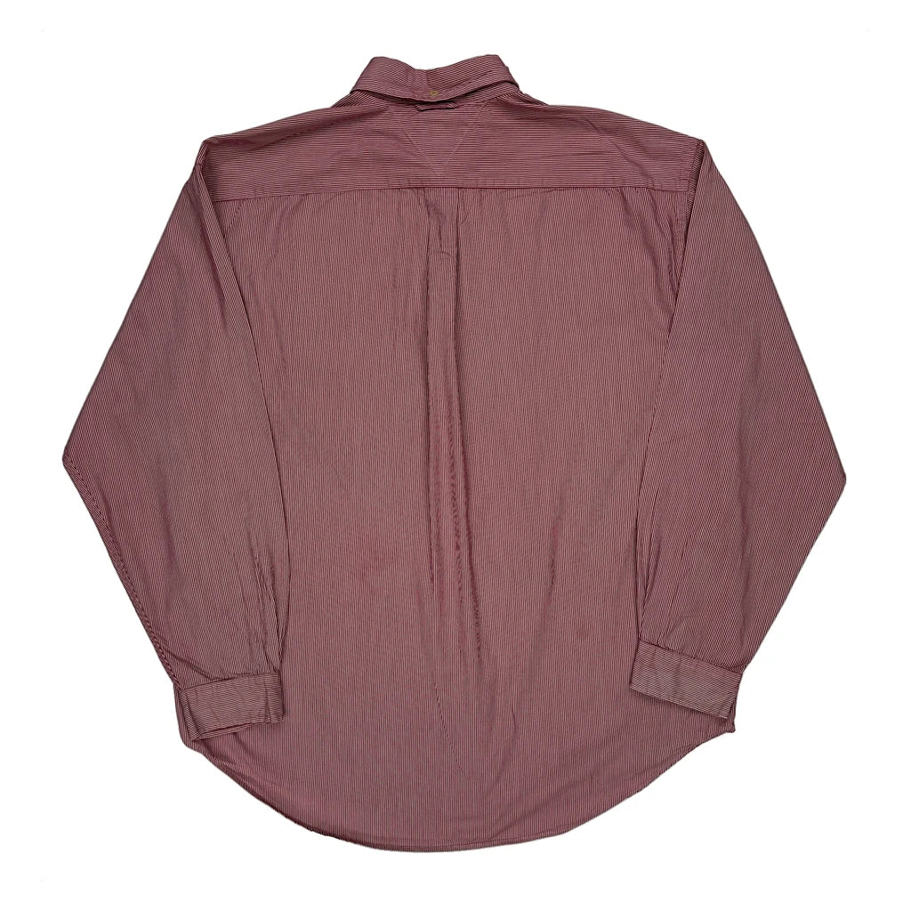 Tommy Hilfiger Striped Shirt - XL Red Cotton - Image 2