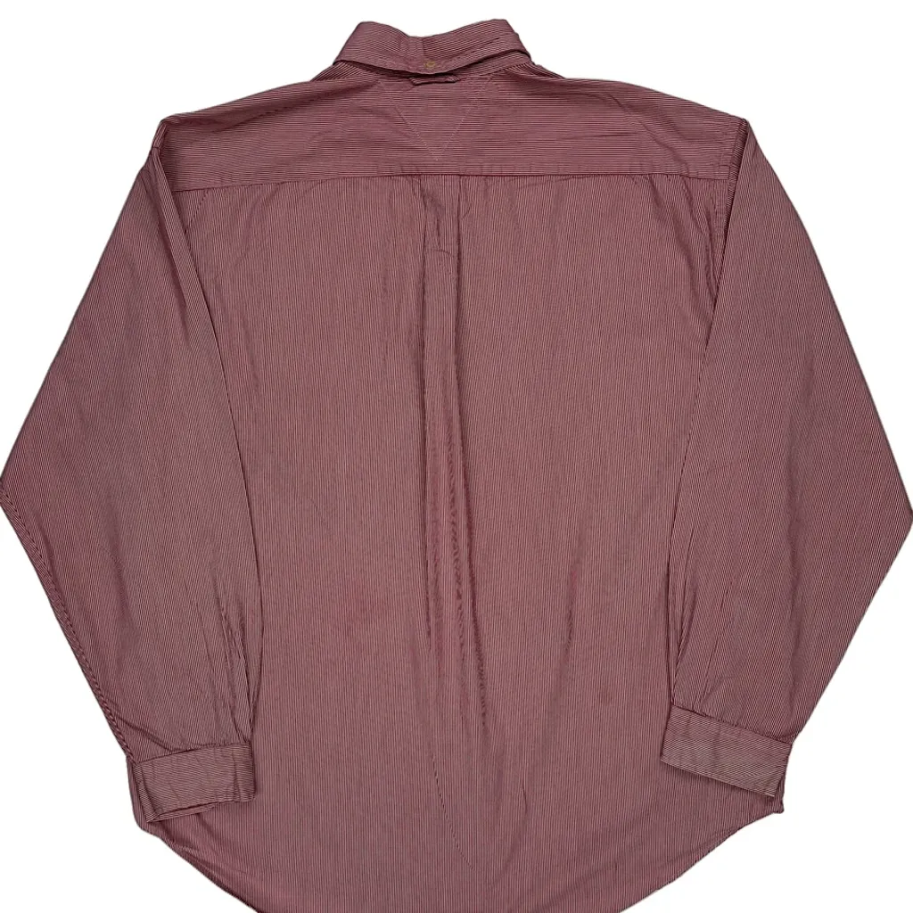 Tommy Hilfiger Striped Shirt - XL Red Cotton - Image 7