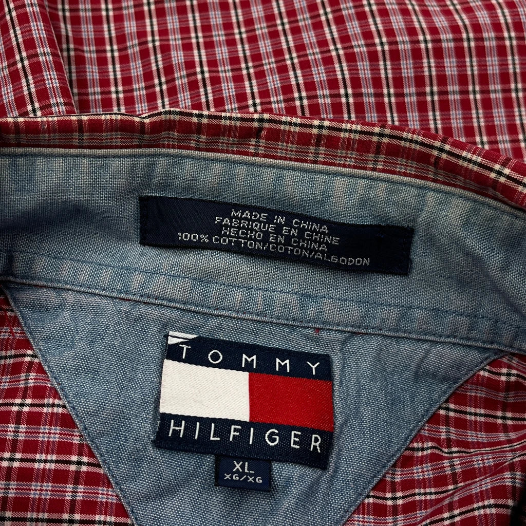 Tommy Hilfiger Checked Shirt - XL Red Cotton - Image 3