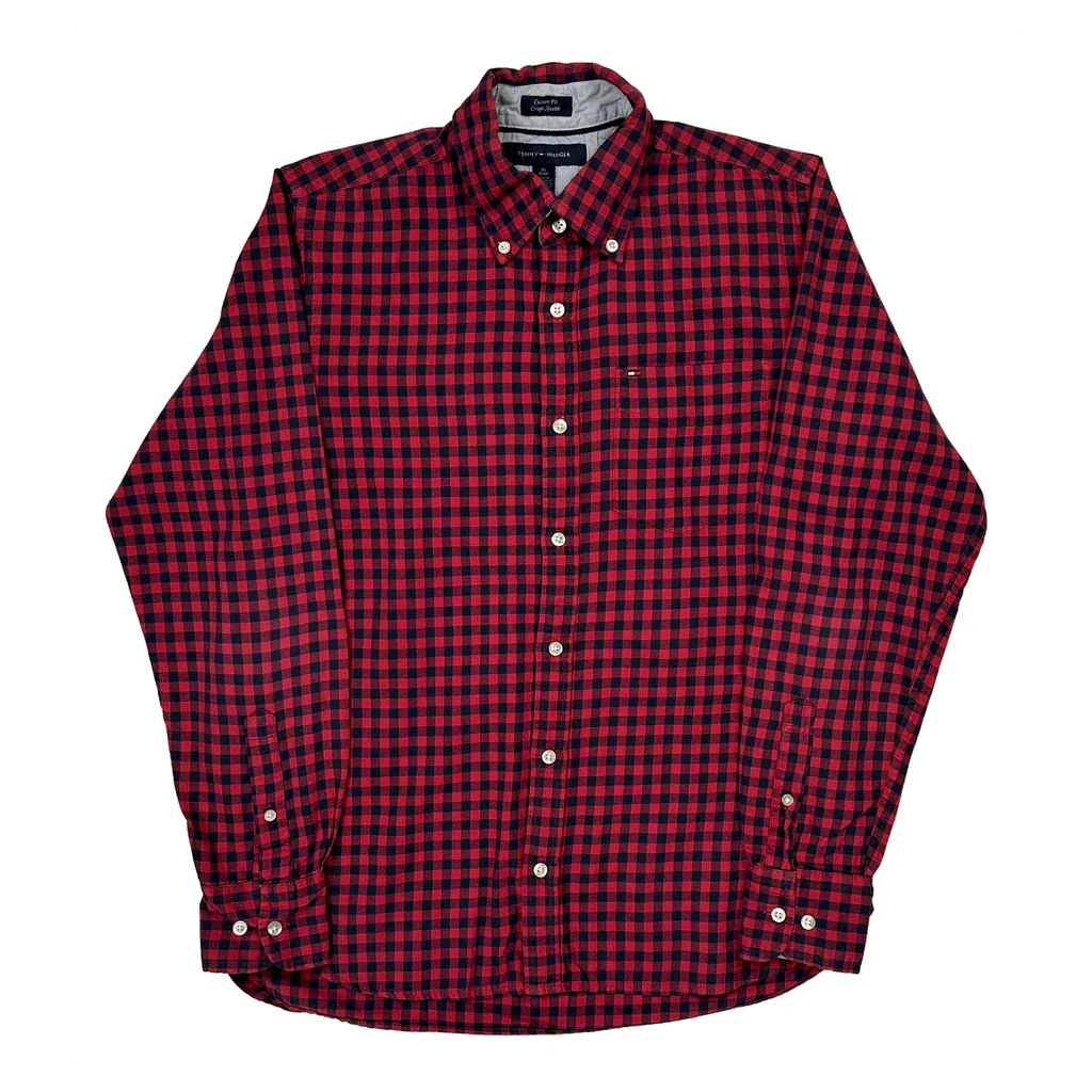 Tommy Hilfiger Checked Shirt - XS Red Cotton