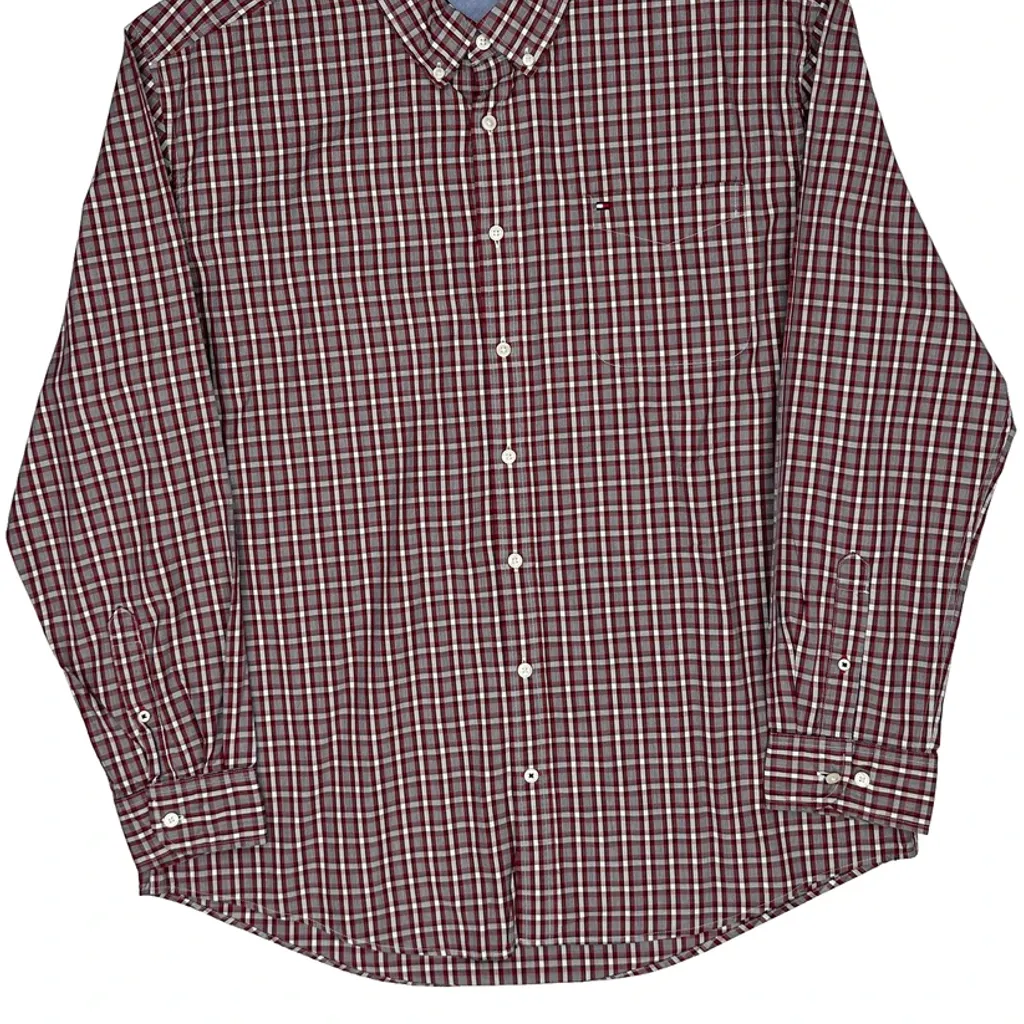 Tommy Hilfiger Checked Shirt - 2XL Red Cotton - Image 4