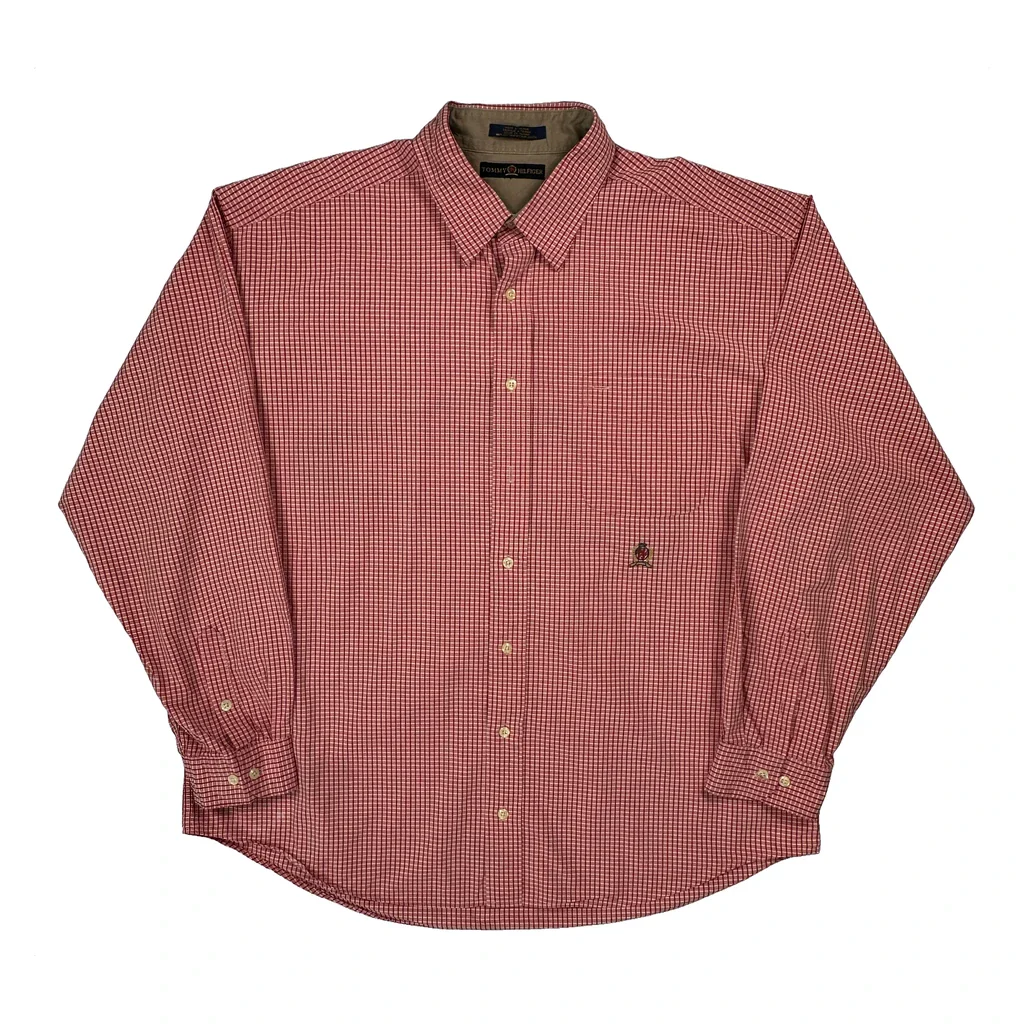 Tommy Hilfiger Checked Shirt - 2XL Red Cotton