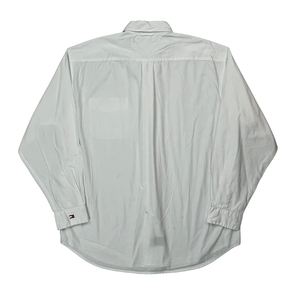 Tommy Hilfiger Shirt - Large White Cotton