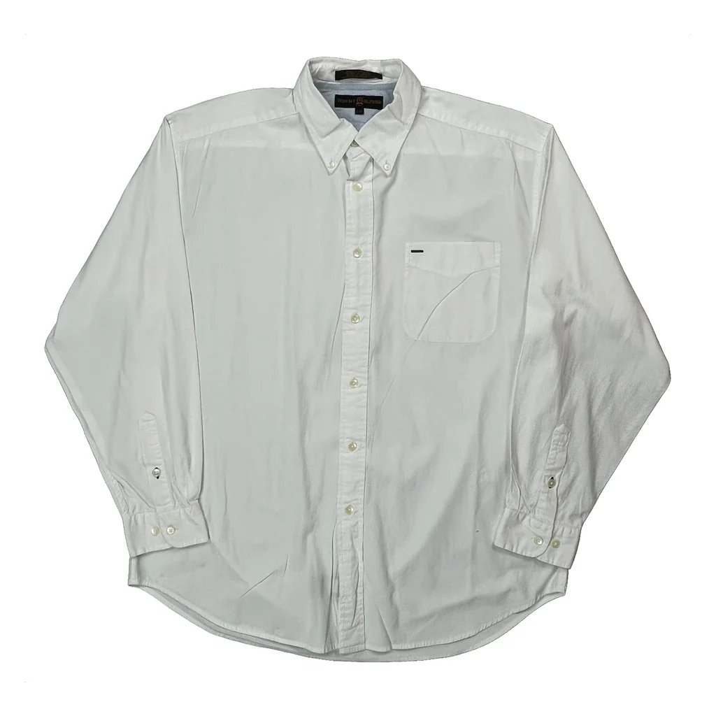 Tommy Hilfiger Shirt - Large White Cotton - Image 2