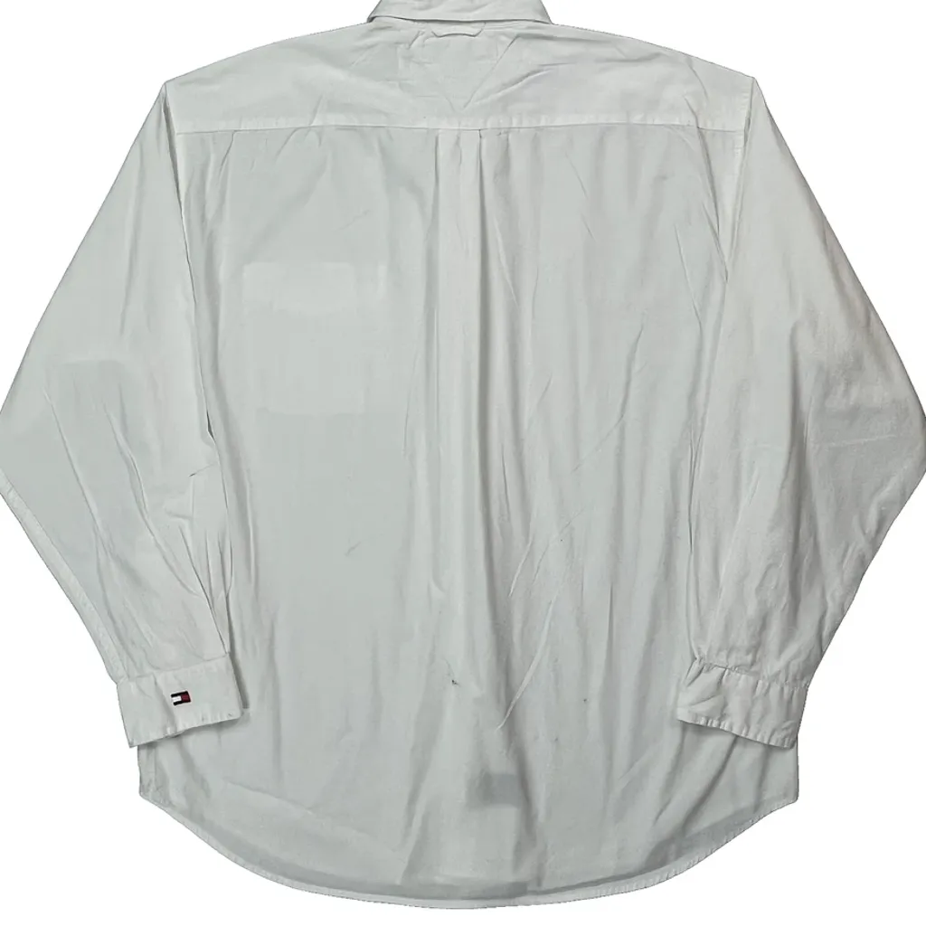 Tommy Hilfiger Shirt - Large White Cotton - Image 4