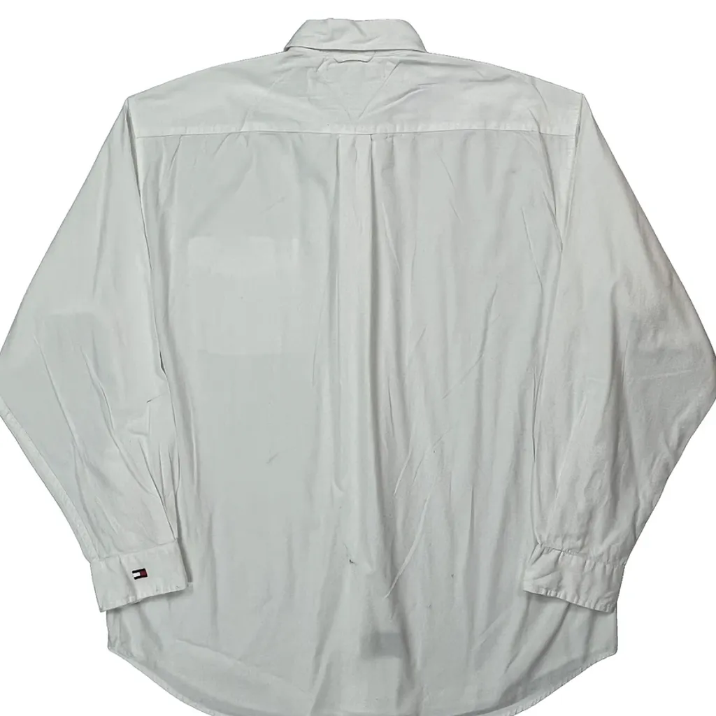 Tommy Hilfiger Shirt - Large White Cotton - Image 5