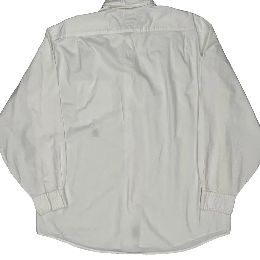 Tommy Hilfiger Shirt - Large White Cotton - Image 6