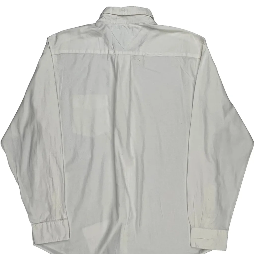 Tommy Hilfiger Shirt - Large White Cotton - Image 7