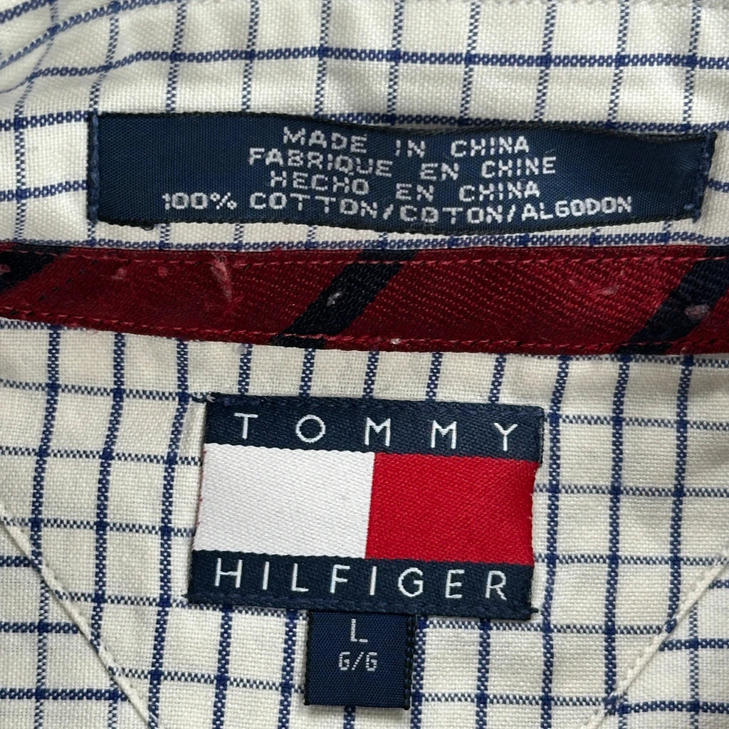 Tommy Hilfiger Checked Shirt - Large White Cotton - Image 3